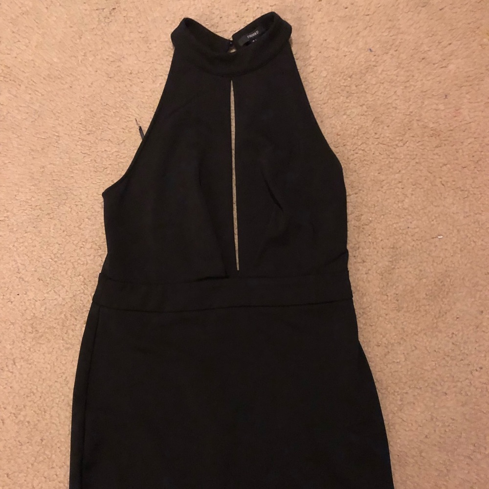 Forever 21 Black Slit Dress